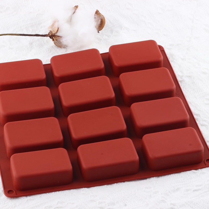 EPYHREHM Mini Loaf pan Silicone Molds Rectangle Chocolate Mold For