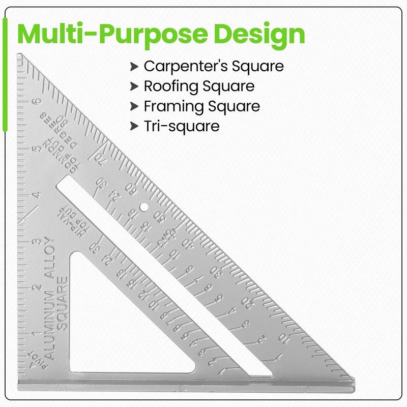Hardys 7" Aluminium Combination Square - Straight Edge Tri Speed