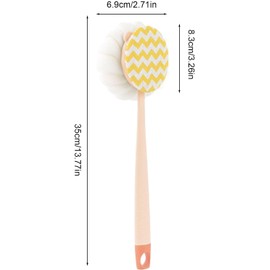 Cepillo Exfoliante Corporal 2 en 1 con Mango Largo para Espalda