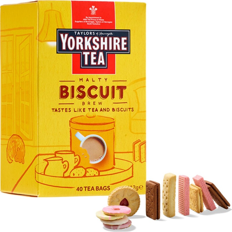 Taylors of Harrogate Biscuit Brew Yorkshire 40 Tea Bags, 112