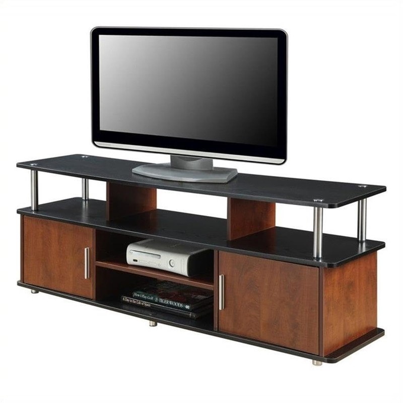 Convenience Concepts Designs2Go 60" Monterey TV Stand, Cherry / Black