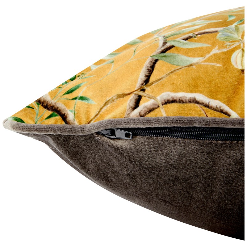 Wylder Tropics Orient Chinoiserie Birds Cushion Cover, Gold, 43 x
