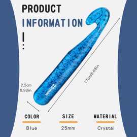 25 mm Crochet Hook, Large Crochet Hooks for Chunky Yarn Ergonomic Knitting Needles Crochet Needle for Beginners and Crocheting Yarn (Blue)