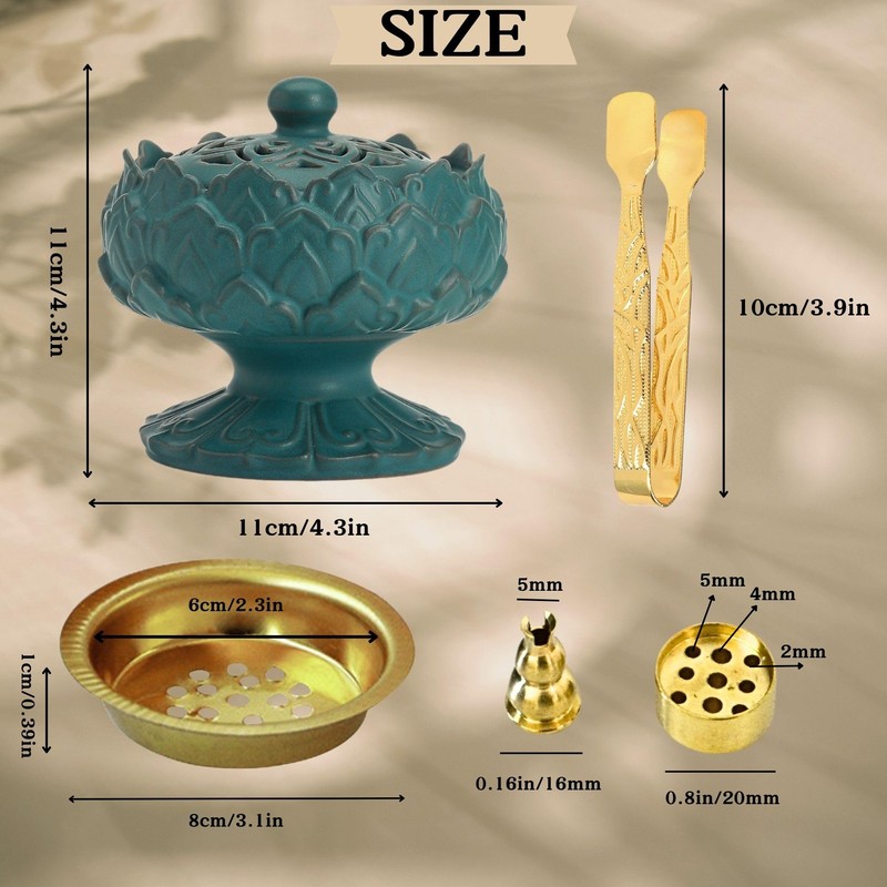 Ceramic Incense Burner for Incense Bakhoor Charcoal Stick Powder Cones