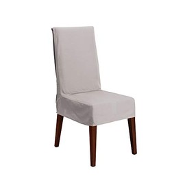 SureFit Cotton Duck Solid 42 Inches Tall-Machine Washable-100, Chair, Gray Color