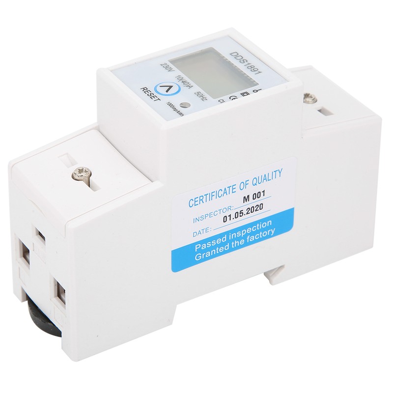 Single Phase Din Rail Energy Meter Electricity Power 50Hz LCD
