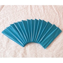 Sport Yoga Headbands,Pack of 14,Fashion Soft Elastic Polyester Sweatband Yoga Stretchy Headband for Women Man Girl (Blue)