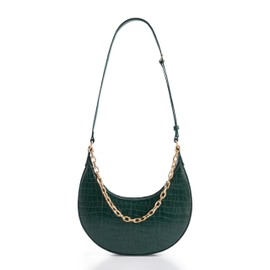 Coucoland Crossbody Bag for Women - Leather Shoulder Handbag Saddle Underarm Purse with Adjustable Strap for Women Daily