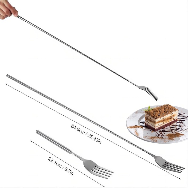 Telescopic Fork - 22 to 64cm Extendable Fork Stainless Steel