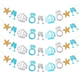 BOXOB Last Toast On The Coast Banner, No-DIY Beach Bachelorette Party Decorations Last Splash Bachelorette Decorations Garland for Coastal Bach Party Supplies Bride Wedding