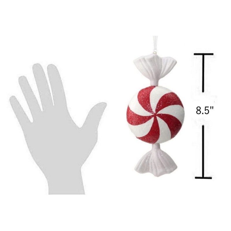 Novelty Peppermint Candy Ornament (White)