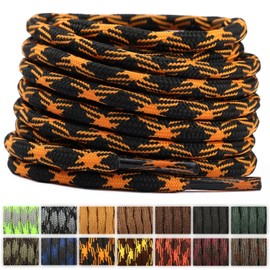 Stepace 2 Pairs (4 Pieces) Shoelaces, Round Laces, Round Shoelaces, Corrugated Round Shoelaces, Business Shoes, Shoelaces Leather Shoes, Lacing Shoes, Mountain Climbing Shoes, Sneakers, Shoelaces,