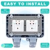 Delgada 2 Gang Waterproof Outlet with Cover 15 Amp Outdoor