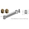 TAG Hardware Premium Wardrobe Closet Rod Concave Shape with End