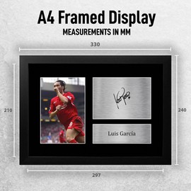 HWC Trading FR A4 Luis Garcia Liverpool Gifts Printed Signed Autograph Picture for Football Fans and Supporters - A4 Framed