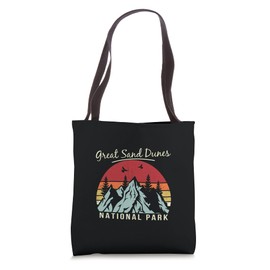 Vintage Retro Hiking Camping Great Sand Dunes National Park Tote Bag
