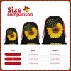AMAZWI Weed With Sunflower Drawstring Gift Bag Christmas Present Bag