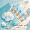 PASDUCHAS 3 PCS Sea Shell Nail Charms, 3D Ocean Beach