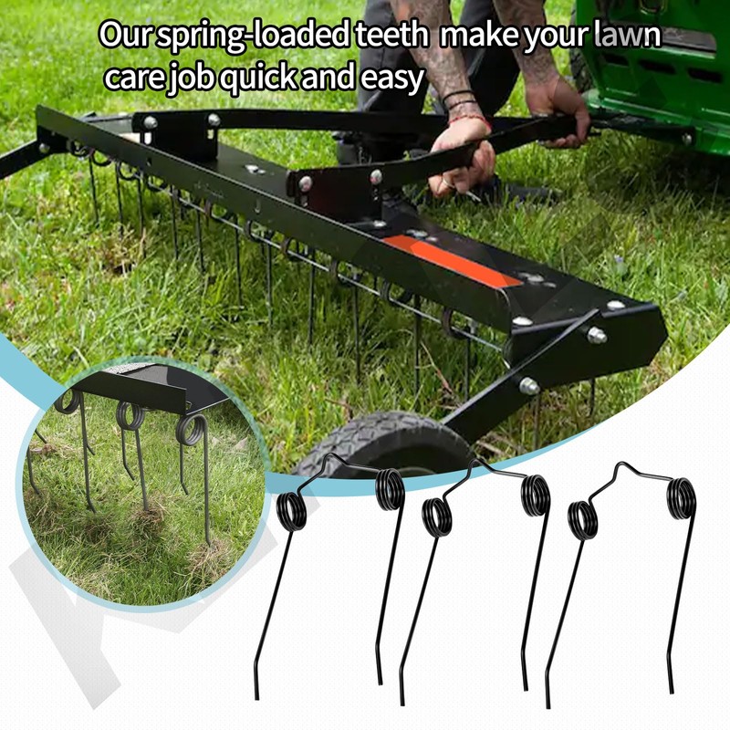 KINTLE 10 Pcs 46761 1/8" Dethatcher Spring Tines Compatible with