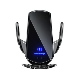 DQST Cargador de Coche Inalámbrico, Soporte de Teléfono para Coche 2 en 1, Sujeción Automática, Ventilación para Todos Teléfonos Móviles con Carga Inalámbrica