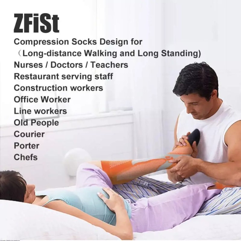 ZFiSt 3 페어 스포츠 컴프레션 양말 남성 여성용 부종 여행용
