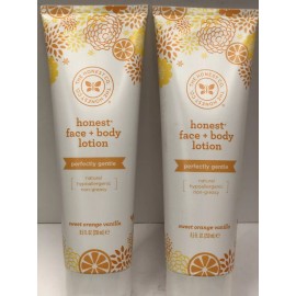 The Honest Company 3 Pack Face and Body Lotion Seeet Orange Vanilla Perfectly Gentle 8.5 Oz