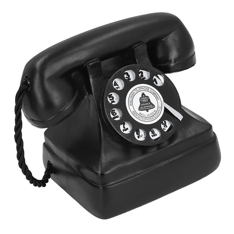 Decorative Telephone Creative Synthetic Resin Rotary Dial Retro Telephone Ornament