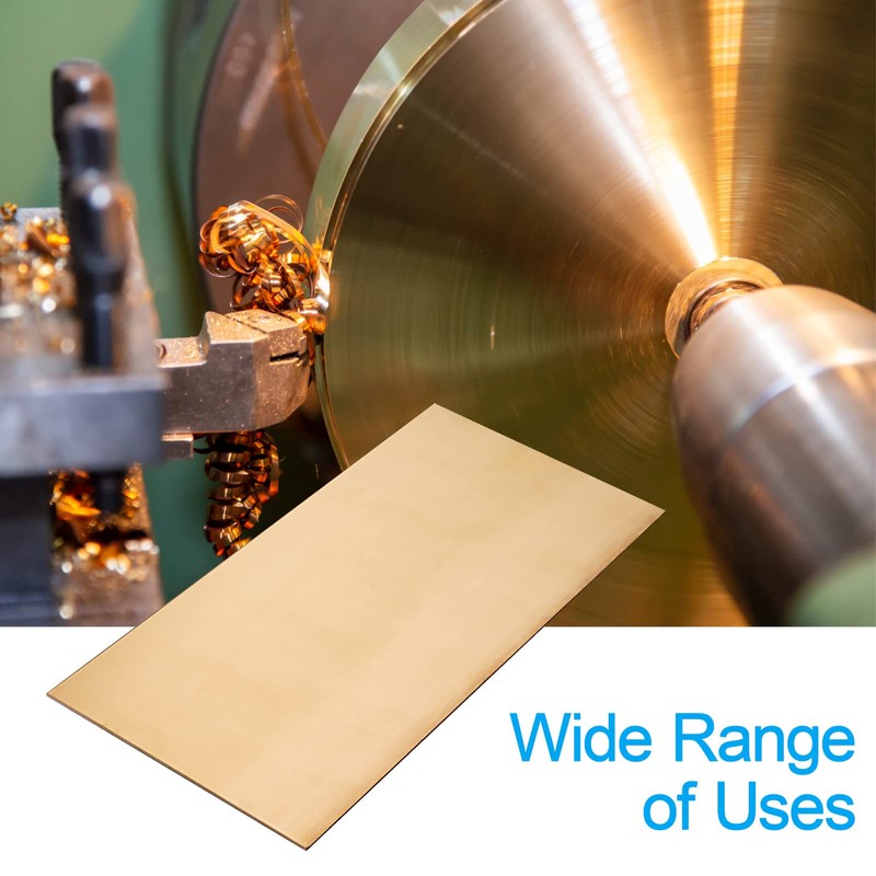 Brass Sheet, Metal Sheets Plates, 12" Length x 6" Width