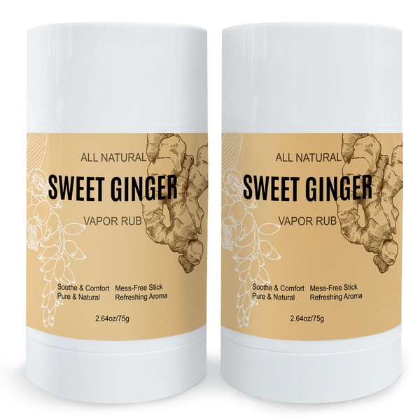 Sweet Ginger Vapor Rub Stick – All-Natural Ginger, Peppermint &
