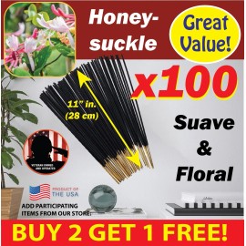 Benben Home & Lifestyle Honeysuckle Benben US Incense 100x11" Sticks ~Vegan~ High Fragrance Load
