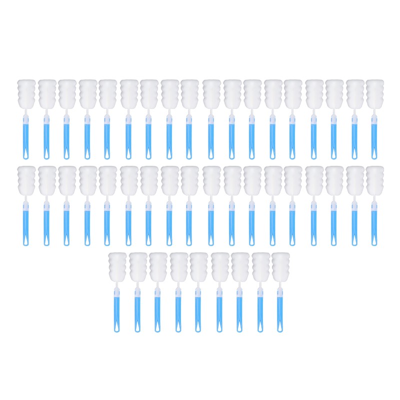 50pcs Bottle Sponge Brush Long Handle Cup Cleaning Sponge Brush
