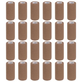 PATIKIL Self Adhesive Bandage Wrap 177" x 4", 24 Pcs Elastic Self Adherent Self Breathable Wrap Tape for Sport Stretch Athletic Wrist Ankle Outdoor Tape, Light Skin
