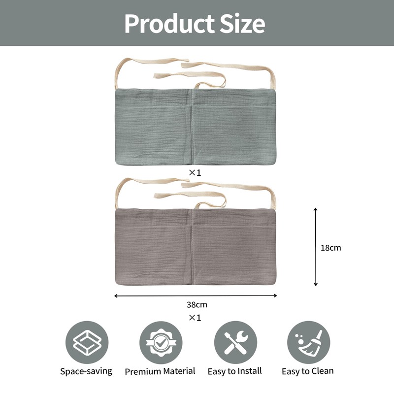 FloraVigo Organizer per culla Include 2 tasche regolabili per culle