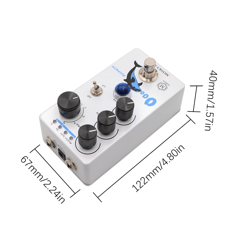 CIADAZ Distortion/Overdrive Guitar Effect Pedal 4 Mode Switch Volume/Tone/Drive Controls