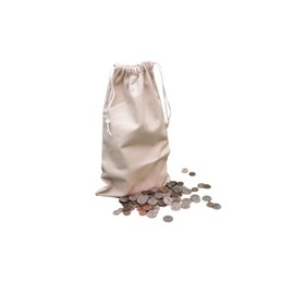 UBICON 8 x 14 Inches Medium Size Flat Bottom Heavy Duty Coin Bags with Draw Strings - Pack of 5 (MEFBDS5)