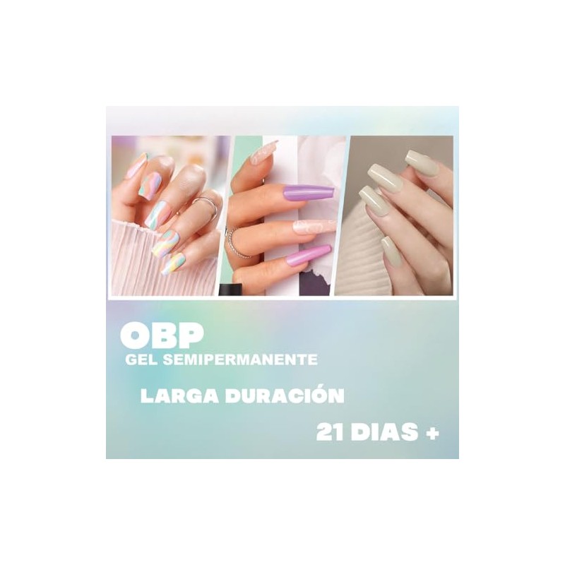 Obp Esmalte de Uñas Gel Semipermanente de 12 Colores Diferentes