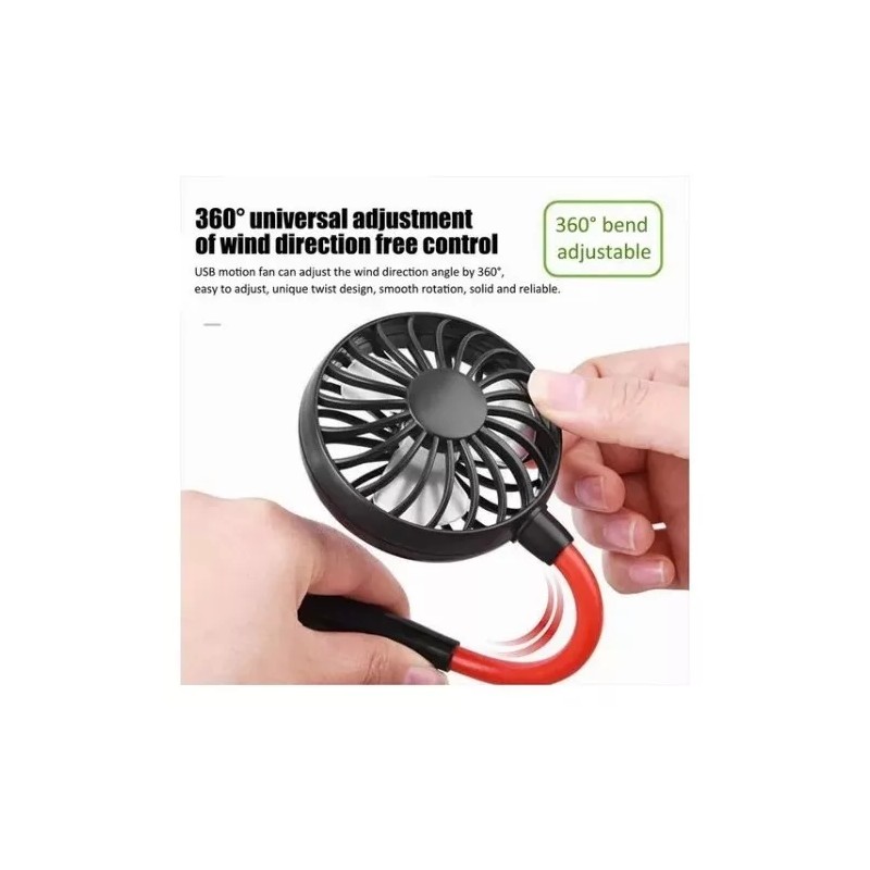 Molin Dollins Ventilador Cuello Colgante Portatil Usb Recargable Ligero