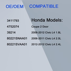 Tsakanabee 3411793 - Válvula de expansión A/C para coche, pieza de repuesto para Honda Civic 2006-2012 Coupe 2 puertas