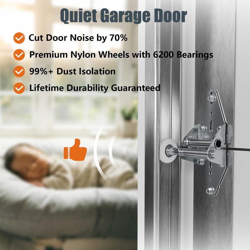 Luxbaro Garage Door Hardware Kit for 7' Height Garage Doors,