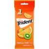 Trident Tropical Twist Sugar Free Gum, 3 Packs of 14