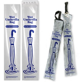 Heavy Duty Universal Fit Umbrella Rain Bags. 1000Pk Big Covers for Wet Umbrellas. Large Disposable Clear Plastic Sleeves Keep Church or Lobby Floors Dry. Perfect Refill for Any Bag Stand or Holder.
