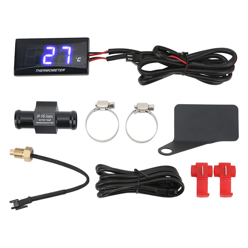 Universal Motorcycle DC12V LCD Screen Slim Water Temperature Gauge With