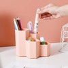 TaimeiMao Plastic Pencil Box, Hexagonal Pen Holder White, Stationery Pen