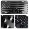 American Flag with Mountains License Plate. Embossed 3D Aluminum (Black