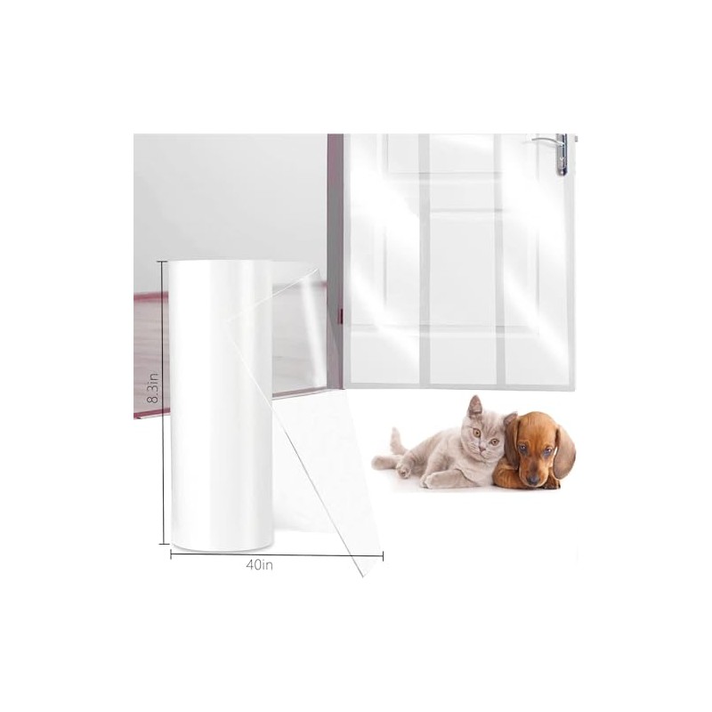 4 Piezas Protector de Puertas para Perro,Cinta Antiarañazos para Gatos,Protector