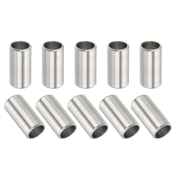 PATIKIL 304 Stainless Steel Spacer, 10 Pcs Round Metal Spacer