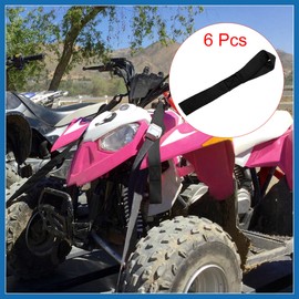 A ABSOPRO 6 PCS Black 2.5 x 20.5cm Cargo Belt Soft Loop Tie Down Strap Belt for Motorcycle Item Replacement