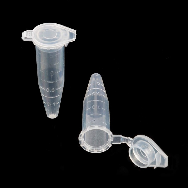 StonyLab Micro Centrifuge Tubes, 1.5ml Polypropylene Graduated Clear Plastic Centrifuge