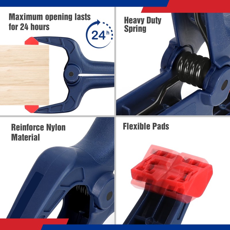 WORKPRO Clamp Set for Woodworking, 4 Pack 4-1/2" Mini Bar