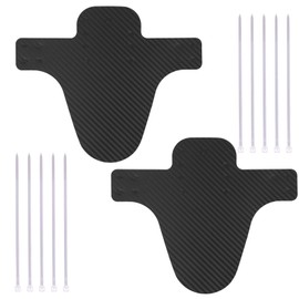 Hugfads Mountain Bike Mudguards Carbon Fibre Look Set of 2 - Heavy Duty Bicycle Splash Guards for Front and Rear Wheel, Universal for 20-29 Inch MTB and Fat Bikes